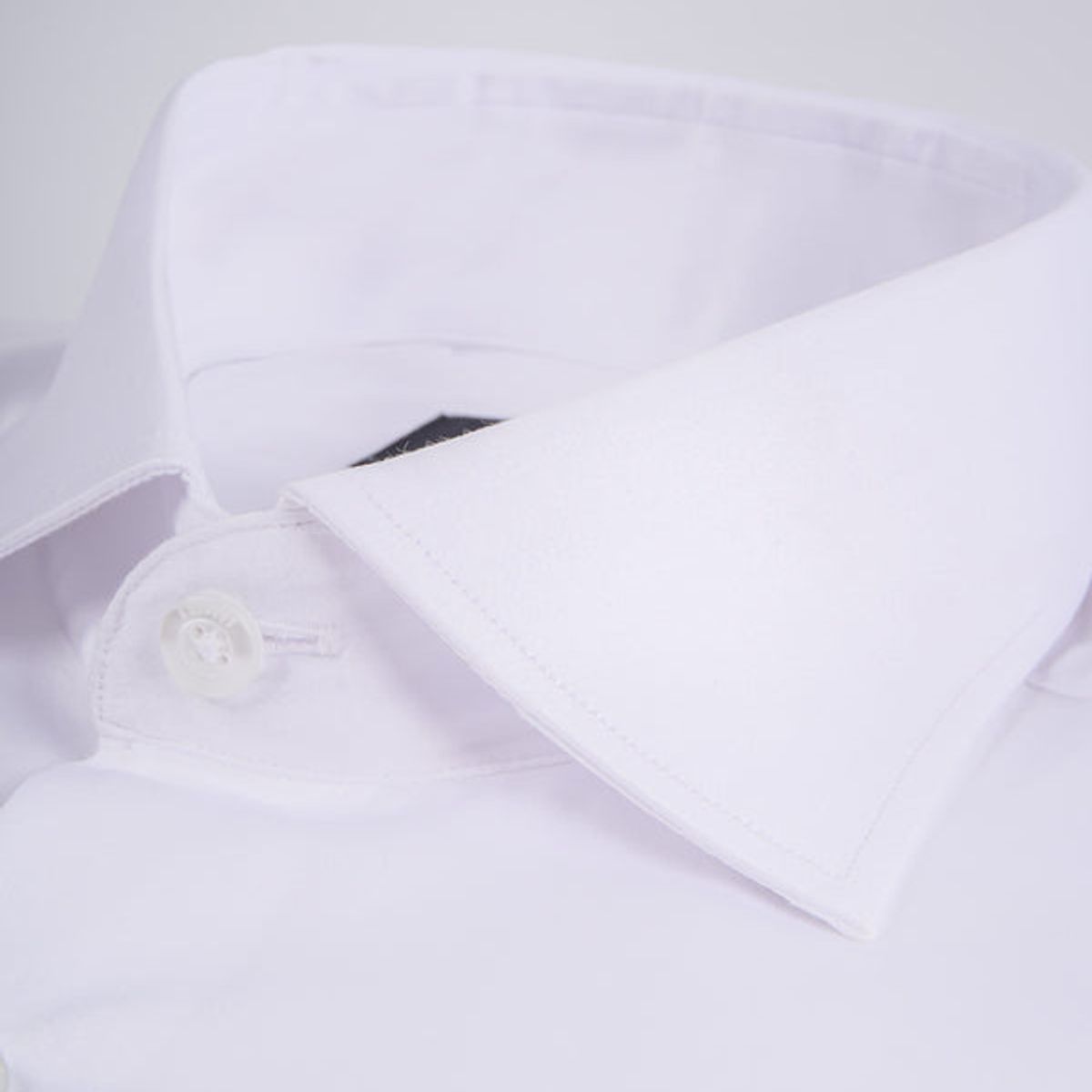 ANDREW'S TIES - Camisa de Vestir Blanca con Cuello Italiano y Puño Recortado