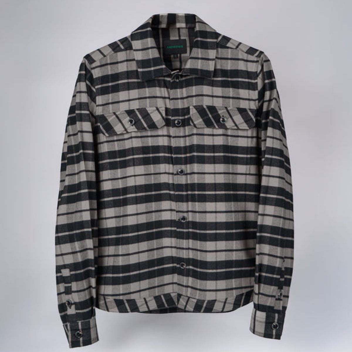 ANDREW'S TIES - Sobrecamisa con 2 Bolsillos con Tapa - Gris