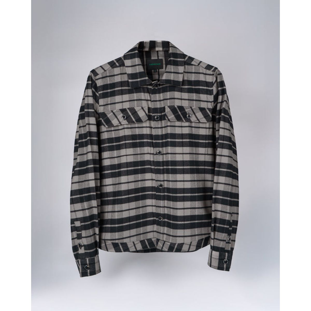 ANDREW'S TIES - Sobrecamisa con 2 Bolsillos con Tapa - Gris