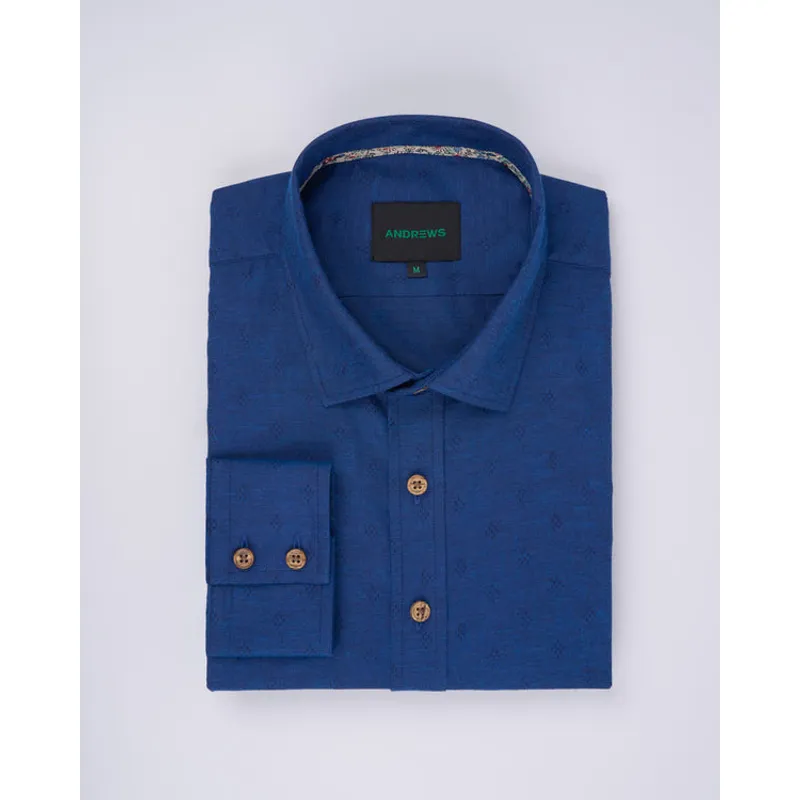 ANDREW'S TIES - Camisa Casual - Azulino