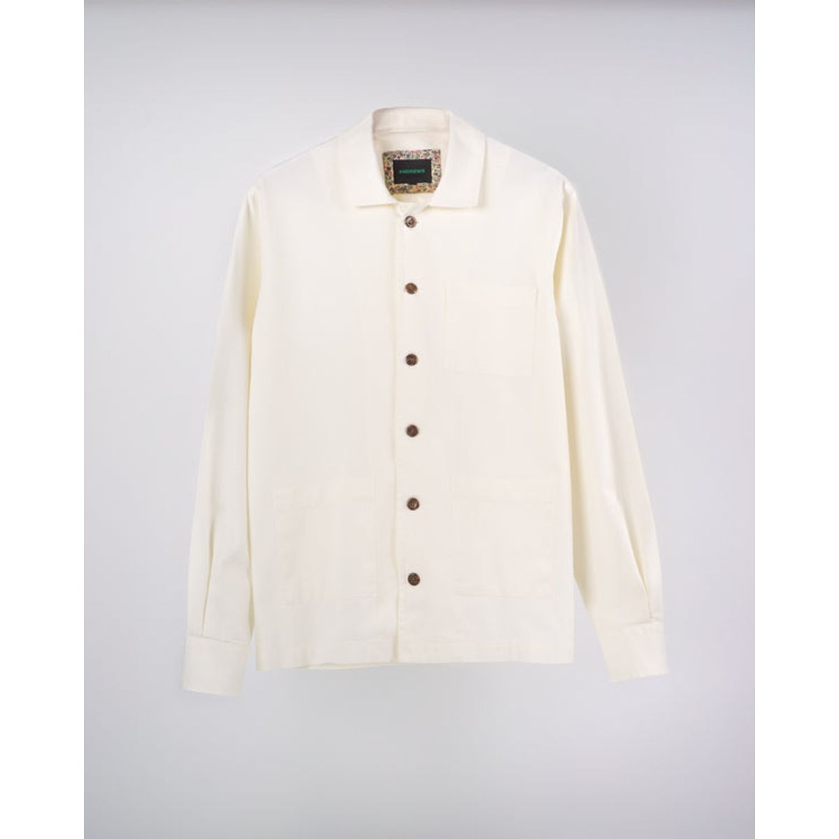 ANDREW'S TIES - Sobre Camisa con 3 Bolsillos Crema