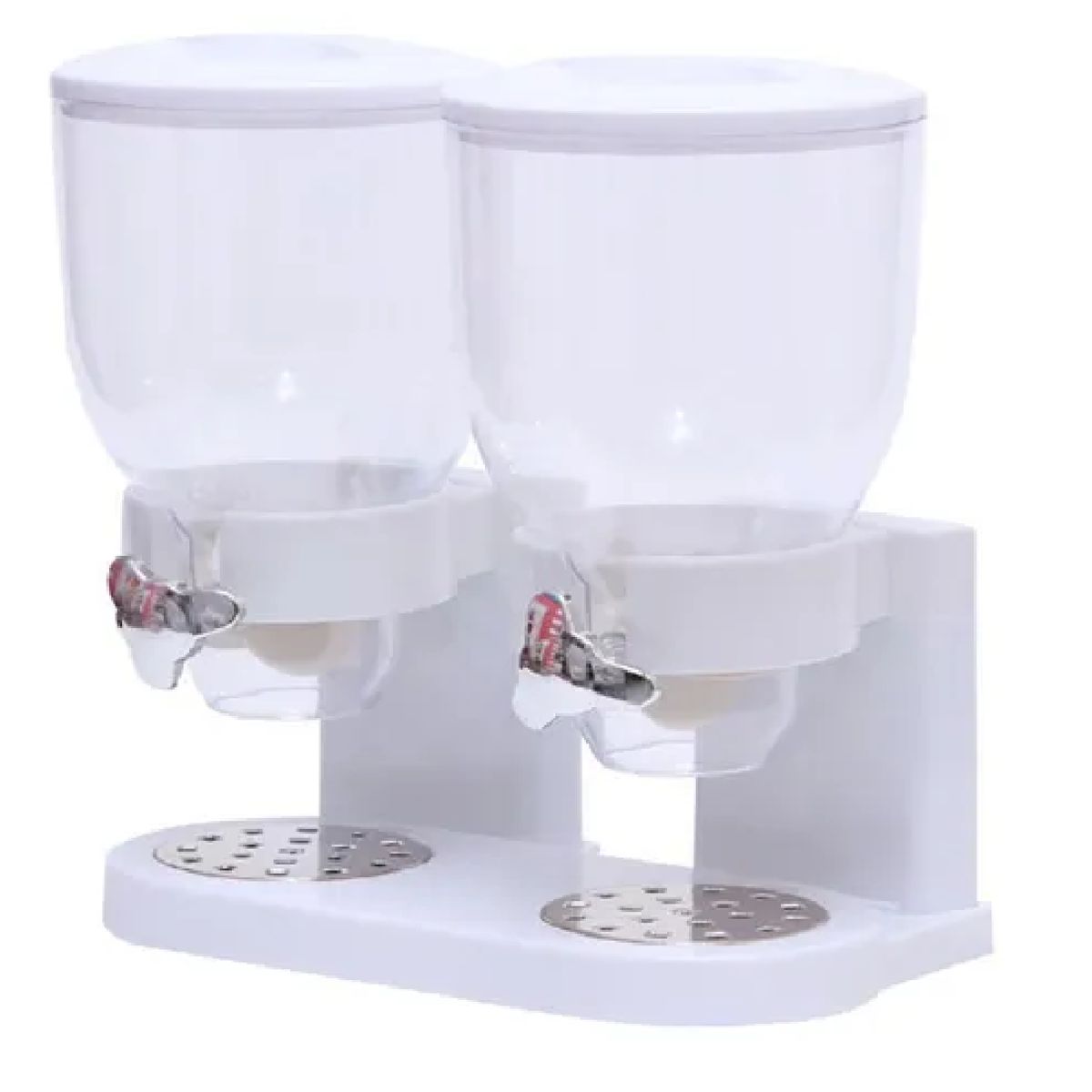 GENERICO - Dispensador Doble Llave Para Alimento Cocina Snack Menestras