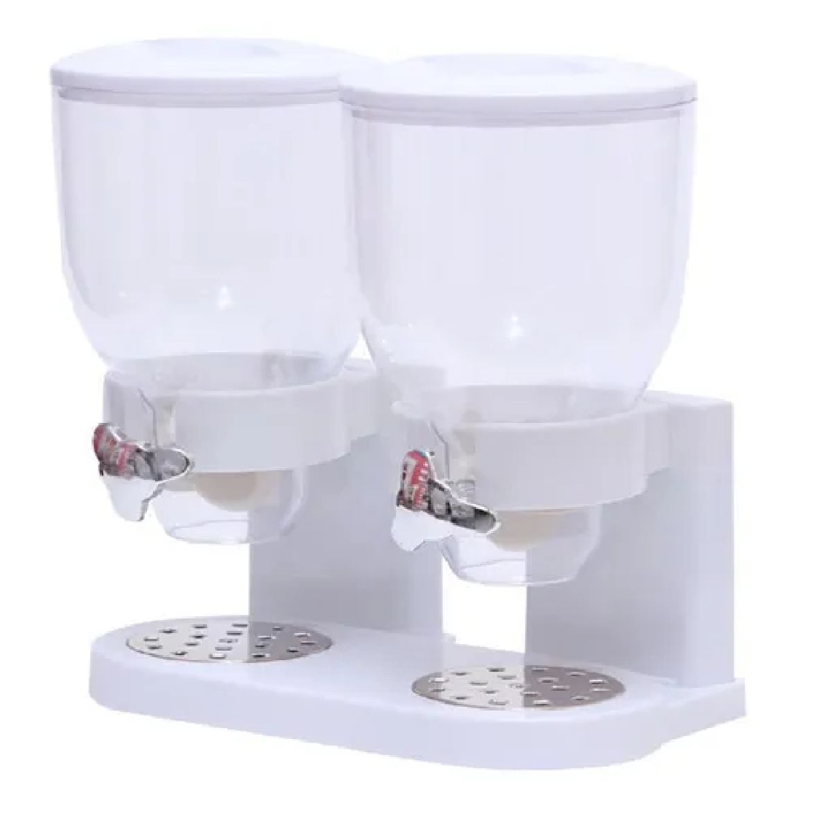 GENERICO - Dispensador Doble Llave Para Alimento Cocina Snack Menestras