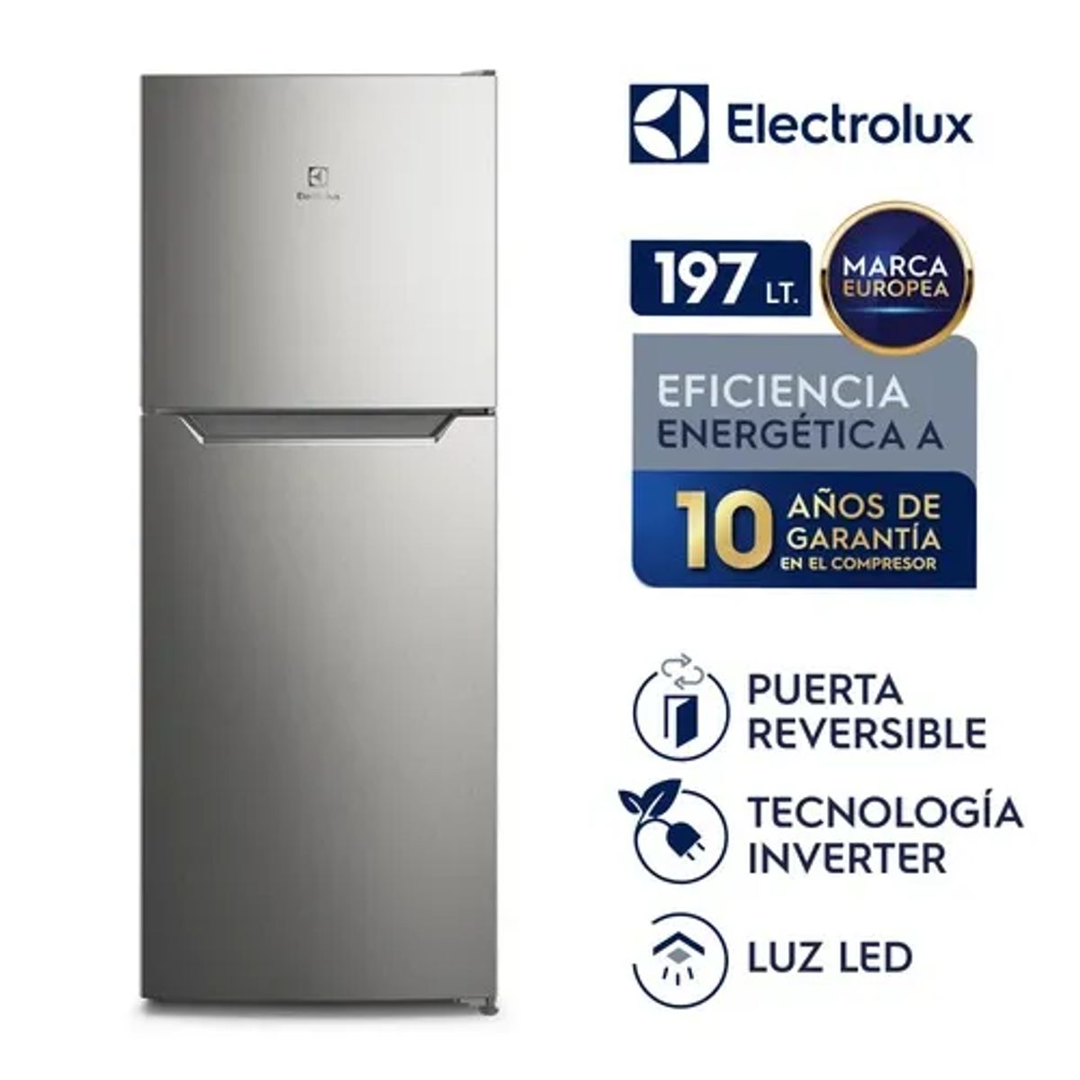 ELECTROLUX - Refrigerador Electrolux No Frost Top Mount 197L ERT23F2P4AS