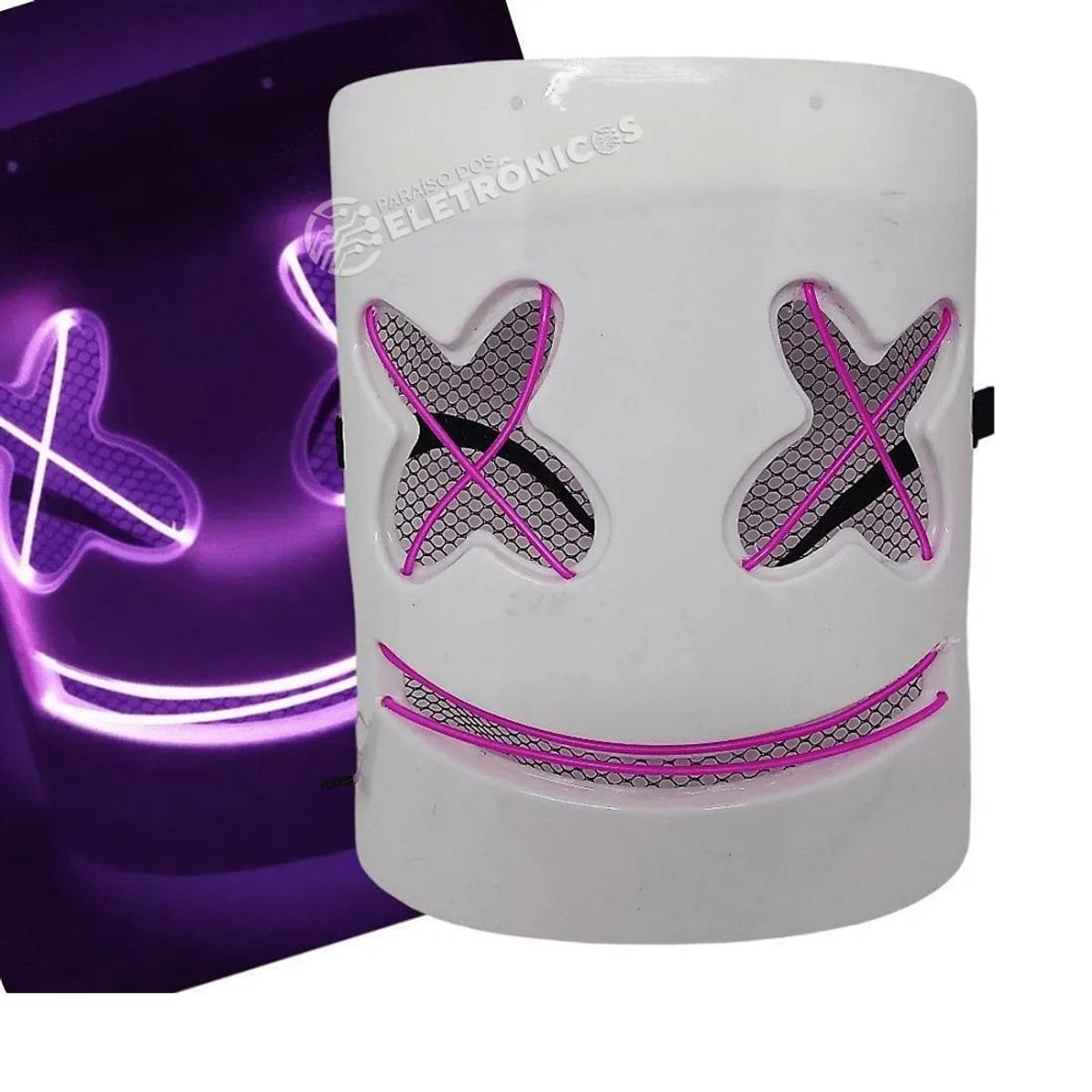 GENERICO - Mascaras para fiestas halloween con luces Morado