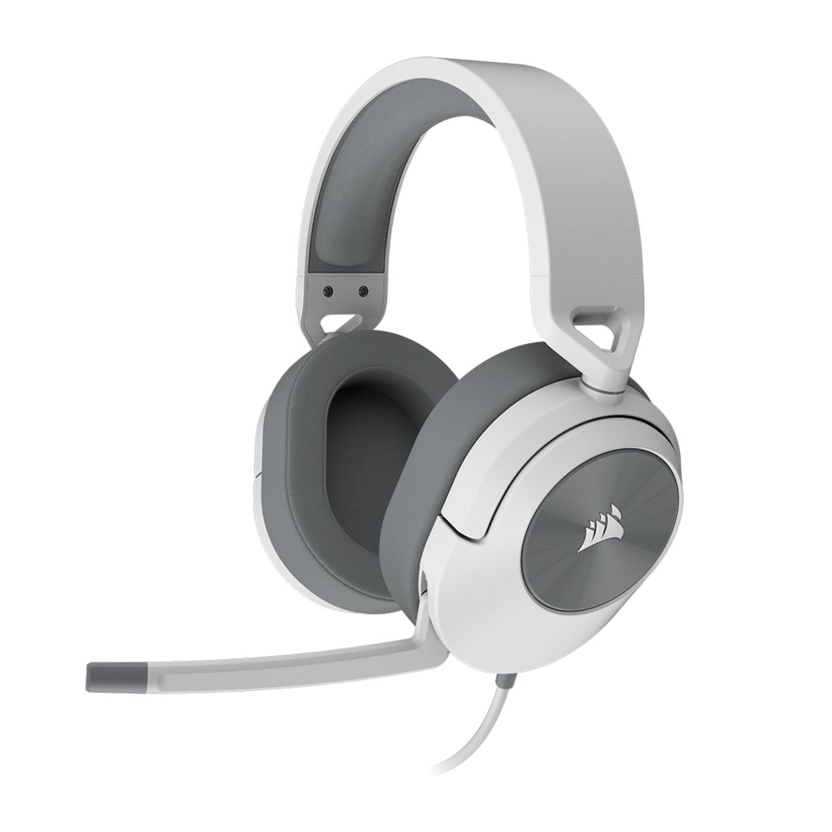 CORSAIR - Auriculares Gaming Corsair Hs55, Estéreo, Color Blanco, Sonido Envolvente Y Comodidad Prem