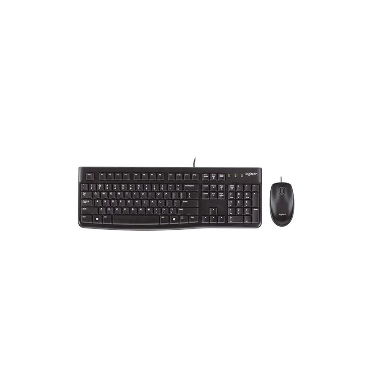 LOGITECH - Kit Teclado y Mouse Logitech MK120 con Cable USB en Español