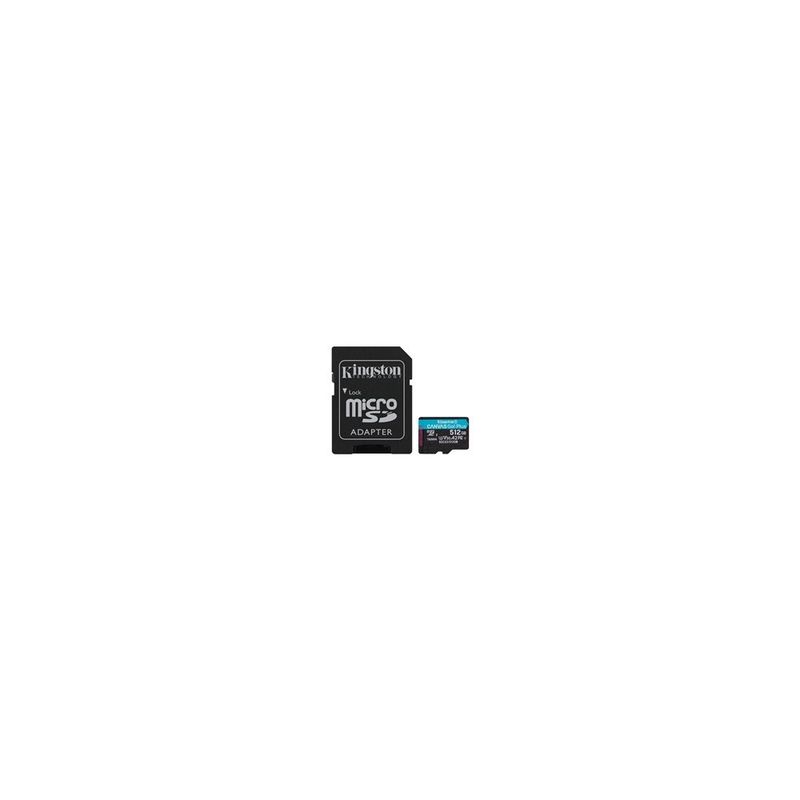 KINGSTON - Tarjeta de memoria Kingston Canvas Go Plus 512GB microSDXC con adapt