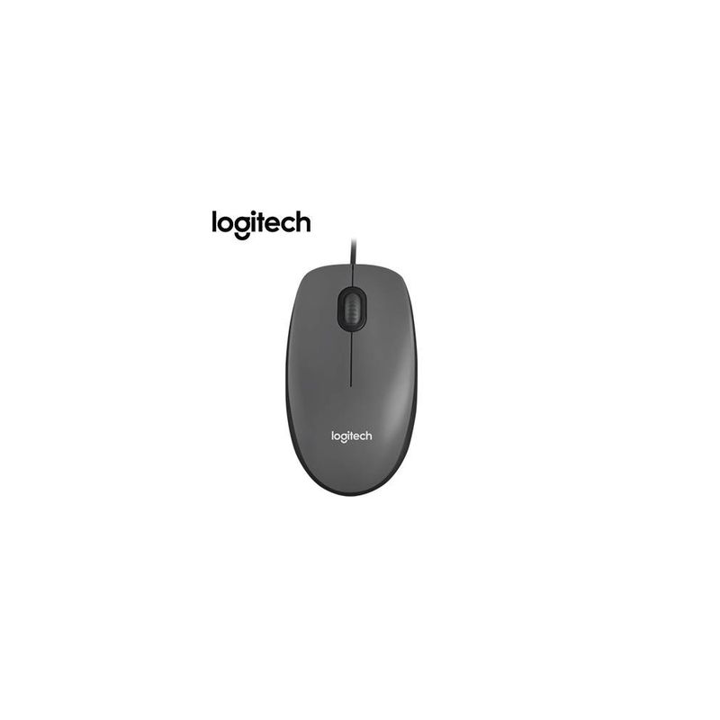 LOGITECH - Mouse Logitech M90 USB ergonómico en negro y gris - Precisión y comod