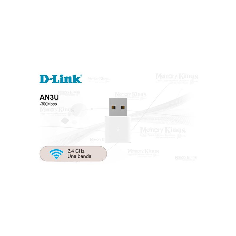 GENERICO - Adaptador Wi-Fi USB D-Link AN3U N300 Conexión Rápida Ideal para Str