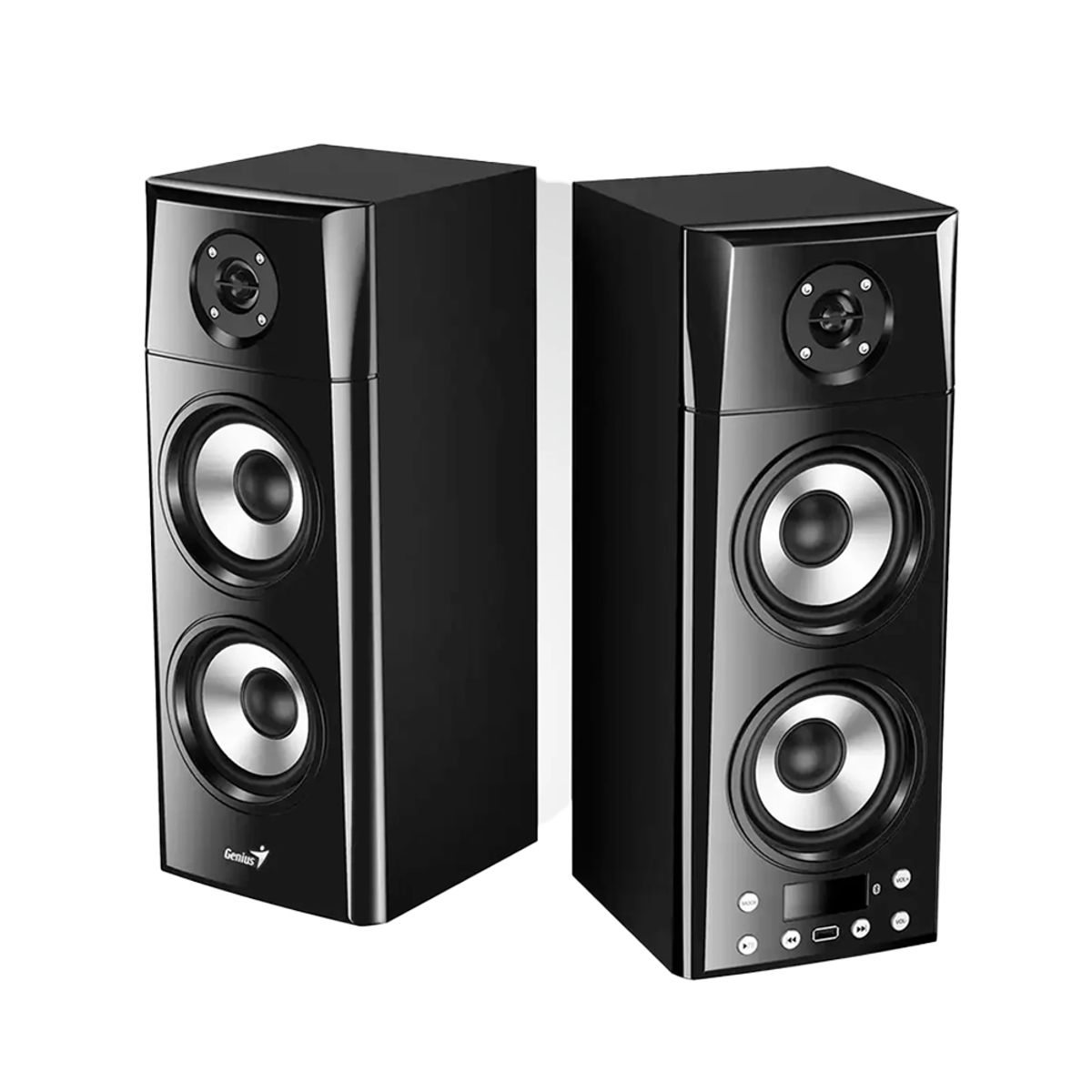 GENIUS - Parlante Genius Sp-Hf2800Bt 2.0 - 60W, Bluetooth, Negro - Sonido Potente Y Conexión Inalám