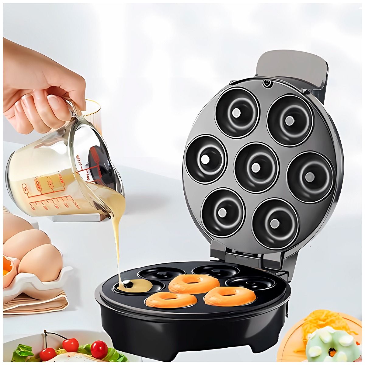 GENERICO - Maquina para hacer mini donas 7 comparticiones