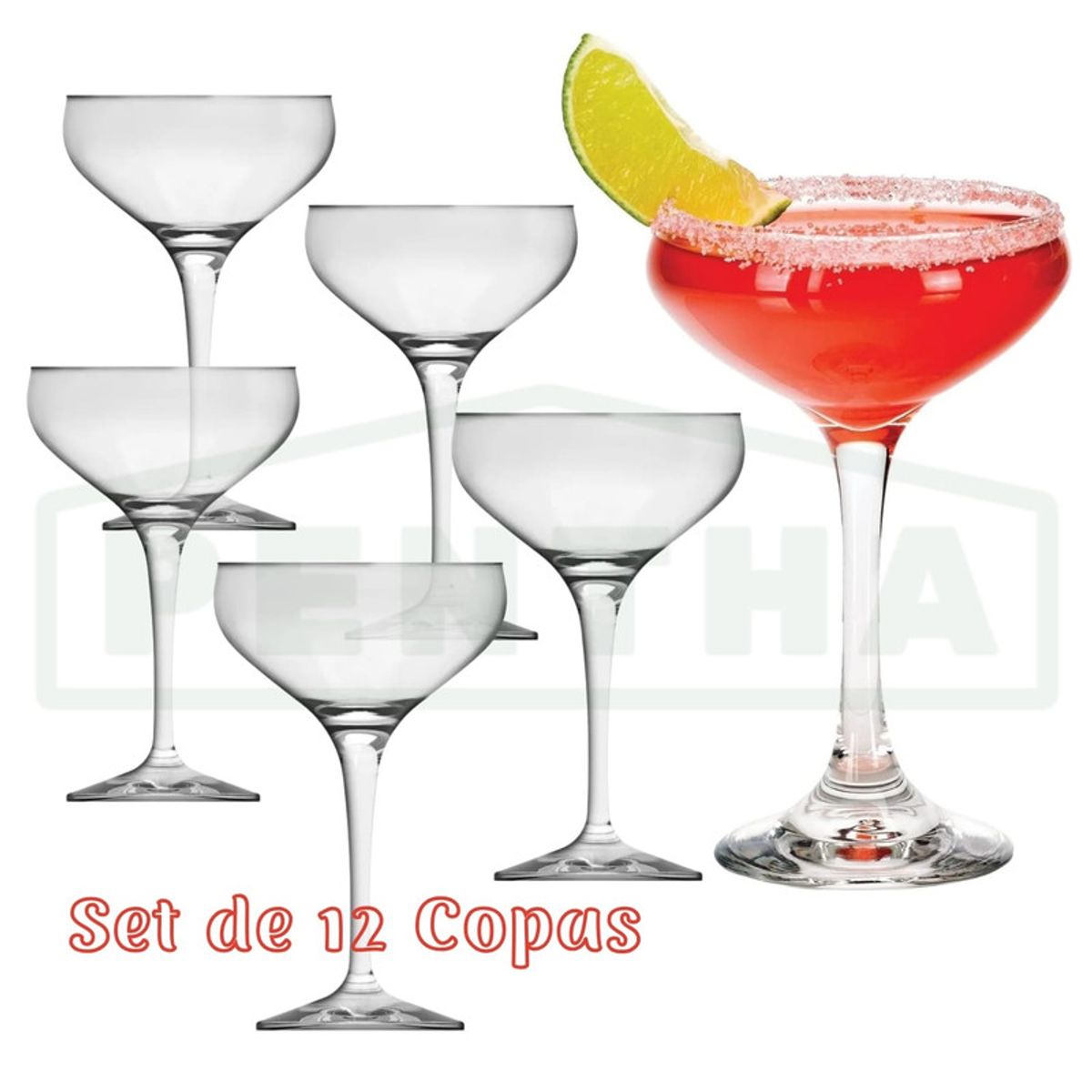 NADIR - Set Copas Martini Manhattan 340ml Set 12 Copas Mistic Nadir