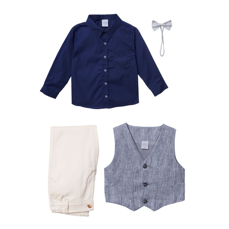 GENERICO - Conjunto para Bebe niño 4 piezas Andy Drill Beige