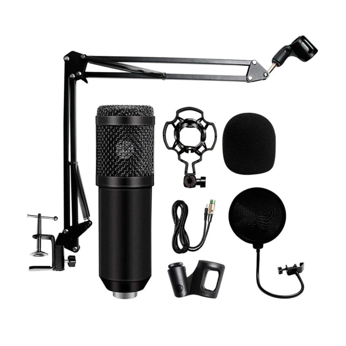 NEO DIGITAL - Micrófono Condensador con Brazo soporte Antipop BM800A