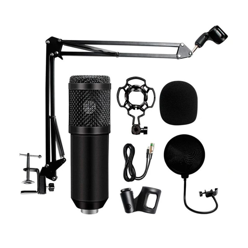 NEO DIGITAL - Micrófono Condensador con Brazo soporte Antipop BM800A