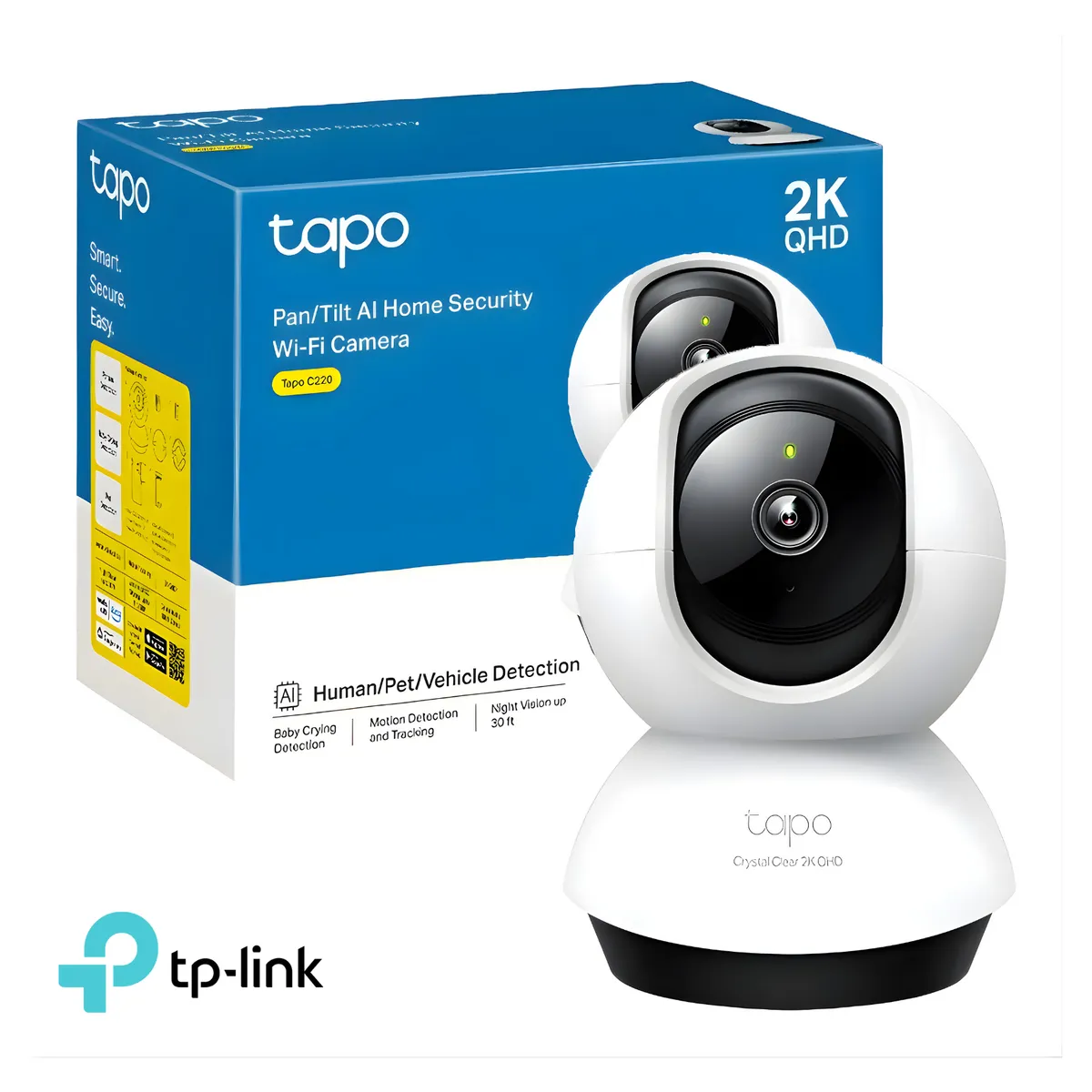 TP LINK - Cámara de seguridad para interiores Tapo C220 2K QHD - Tp-Link