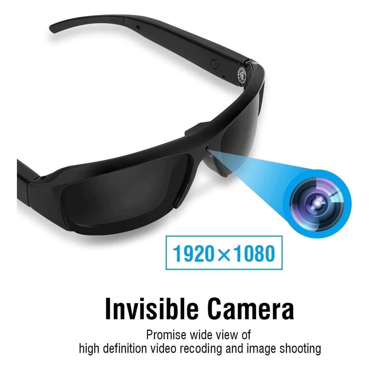 GENERICO - Lentes con Cámara 1080P y Luna Oscura Estilo Deportivo
