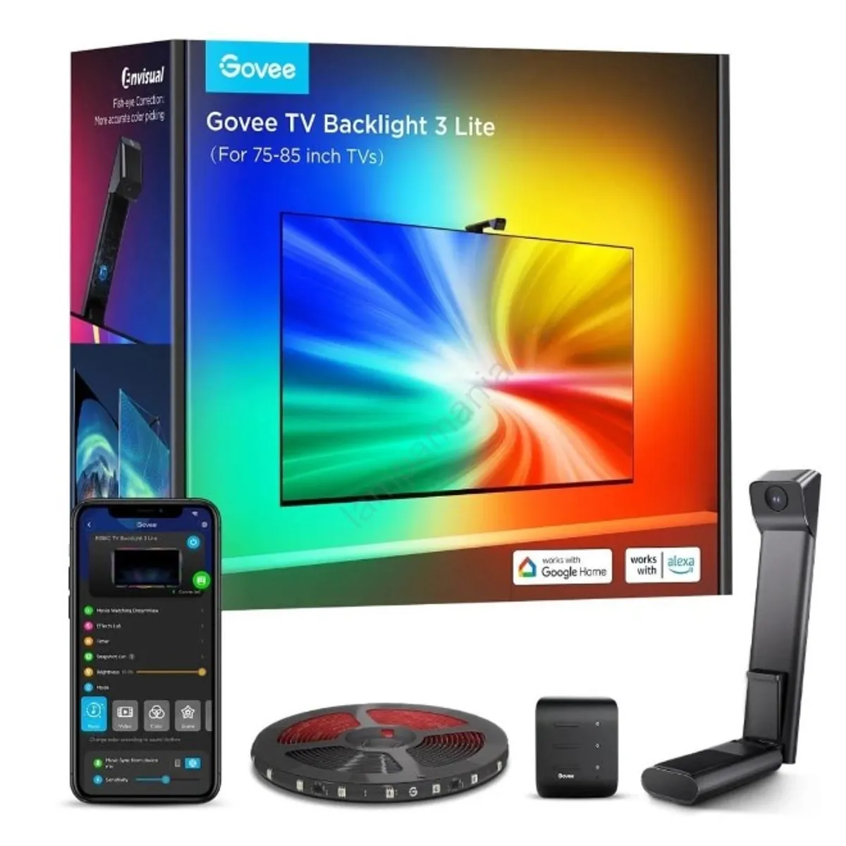 GOVEE - Luces Govee TV3 Lite RGB para televisor de 55 a 65" compatible Alexa