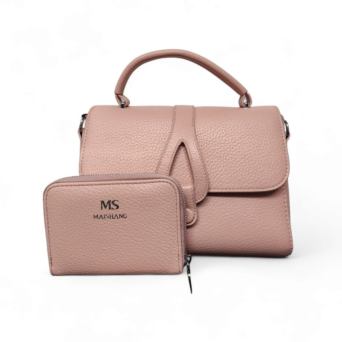 GENERICO - Cartera Para dama Con cierre elegante  rosada con billetera