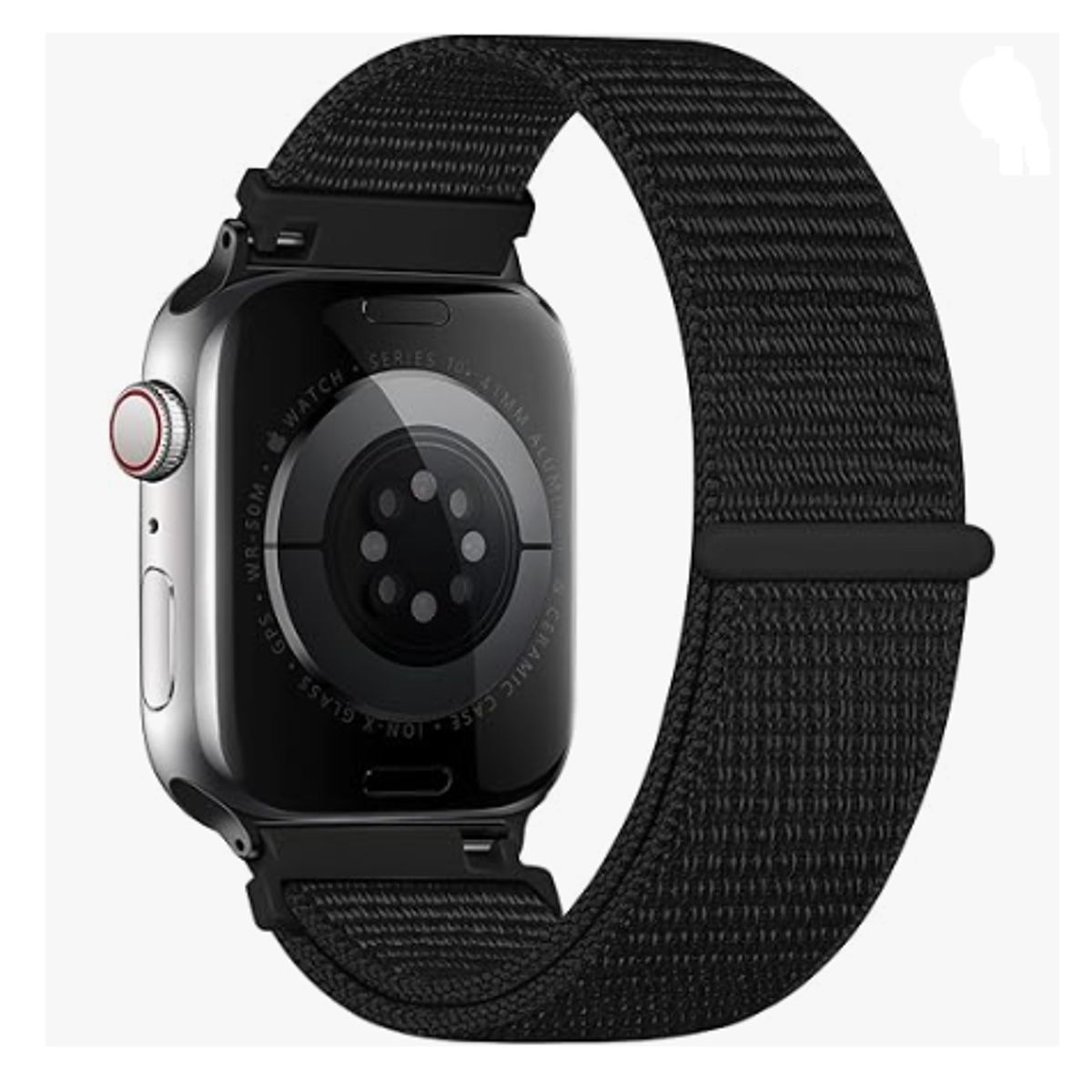 GENERICO - Correa Nylon Clásica para Apple Watch 45mm - NEGRO