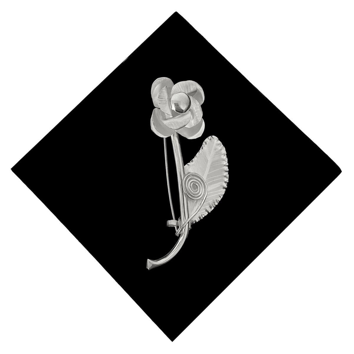 GENERICO - Broche Flor Terno Saco Pin Regalo Mujer Mamá Novia Plata 950