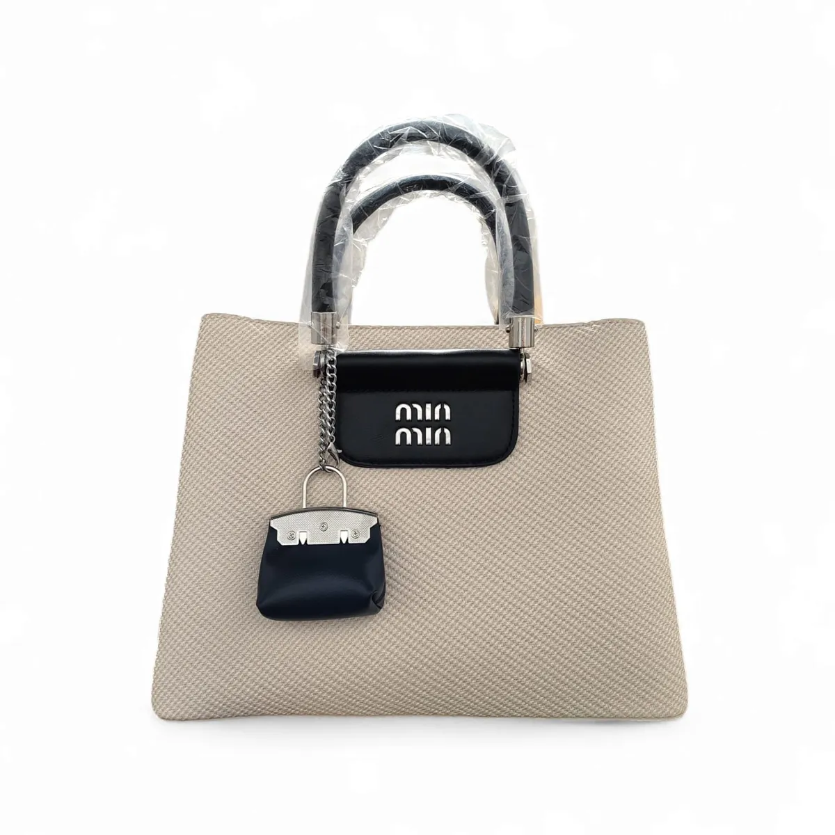 GENERICO - Cartera Para dama Con cierre elegante  color hueso