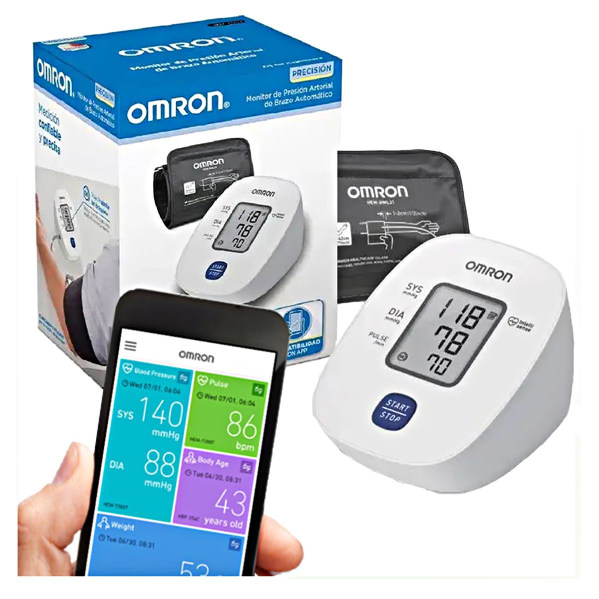 OMROM - Tensiómetro Omron HEM-7121J + Conexión Celular
