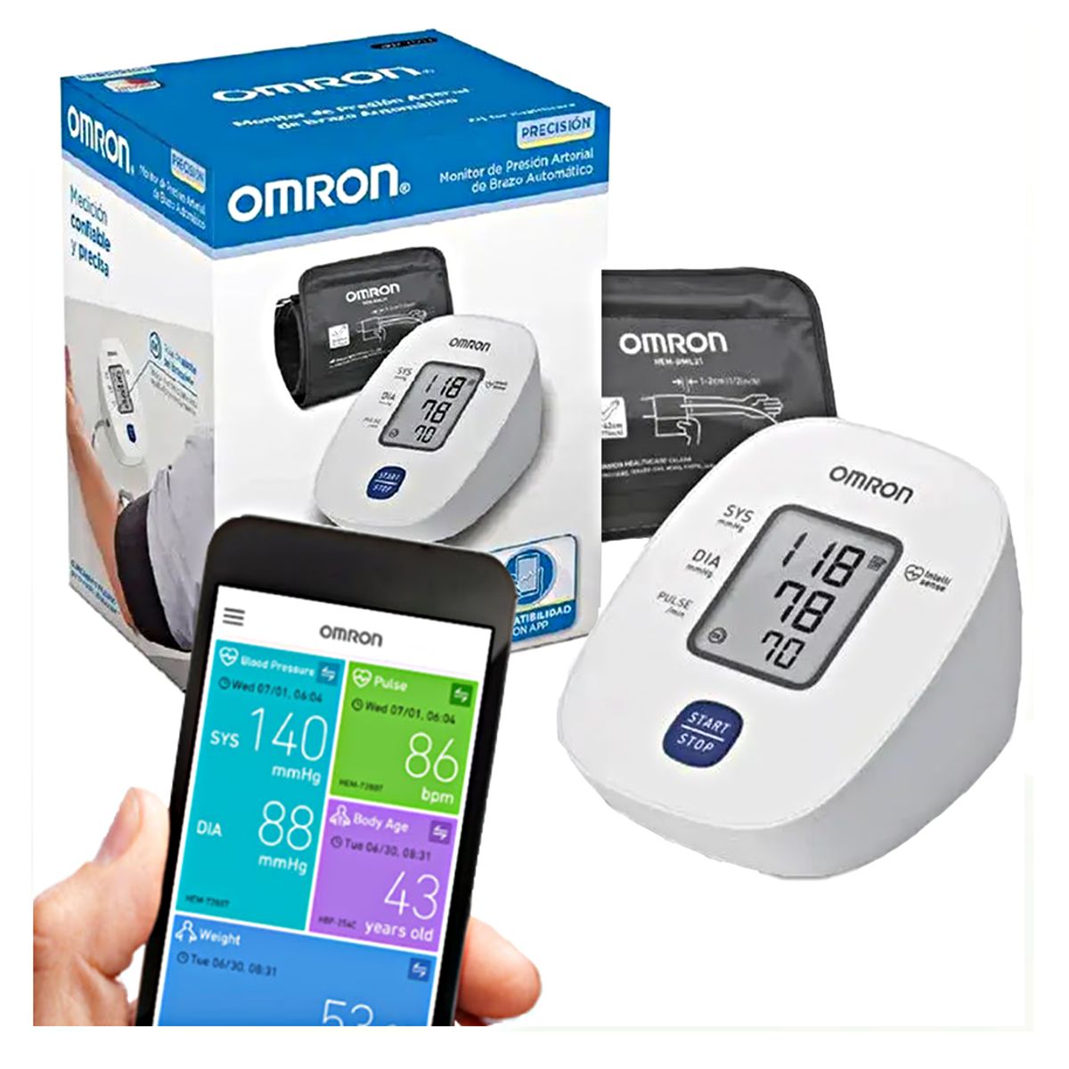OMROM - Tensiómetro Omron HEM-7121J + Conexión Celular