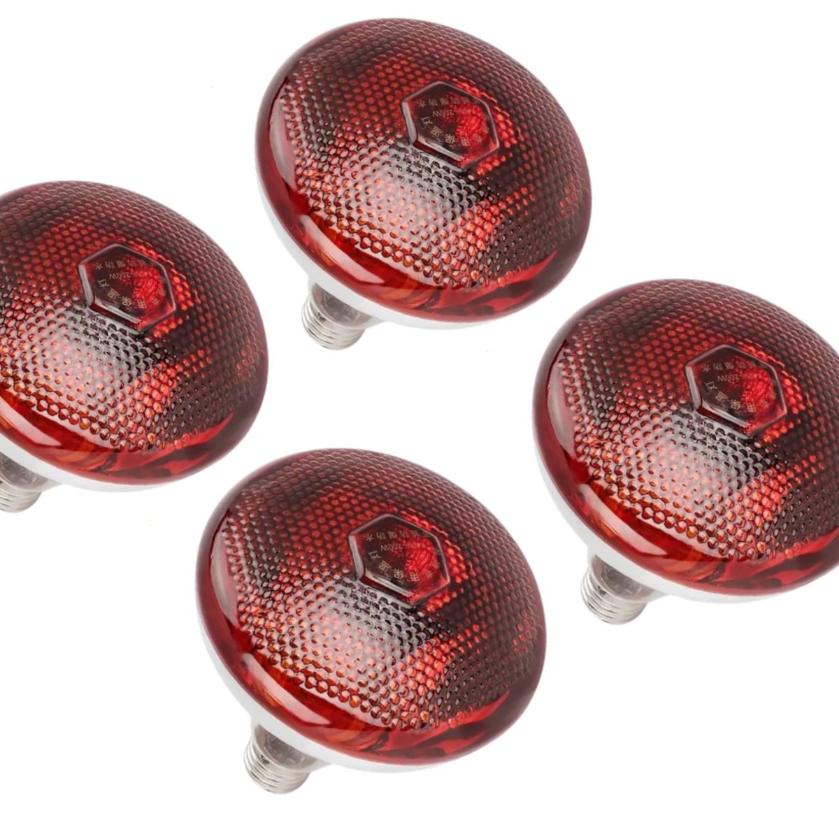 GENERICO - Pack de 4 Focos Infrarrojos Calefacción Para Cerdos Perros Pollos 100w
