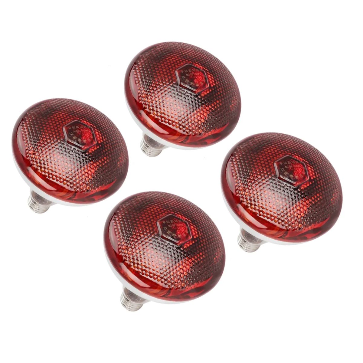 GENERICO - Pack de 4 Focos Infrarrojos Calefacción Para Cerdos Perros Pollos 100w