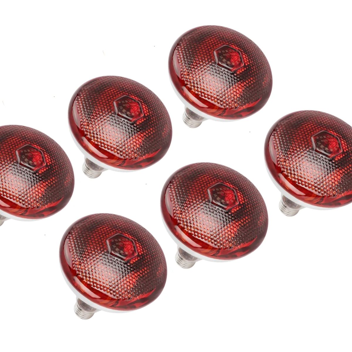 GENERICO - Pack de 6 Focos Infrarrojos Calefacción Para Cerdos Perros Pollos 150w