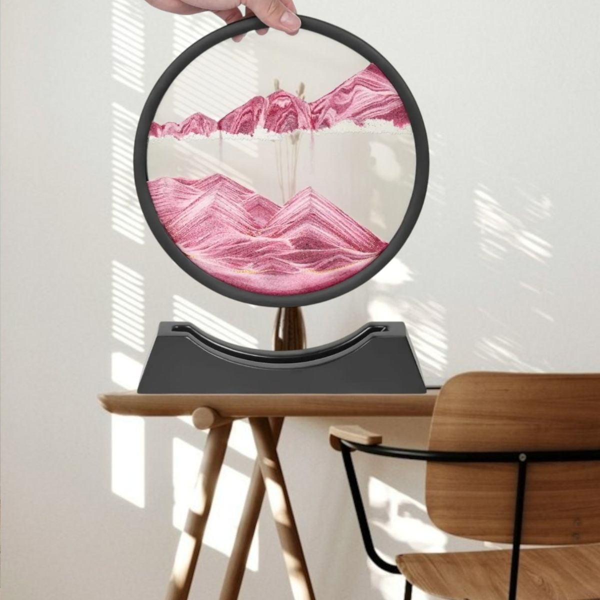 GENERICO - Adorno Reloj de Arena Rosado