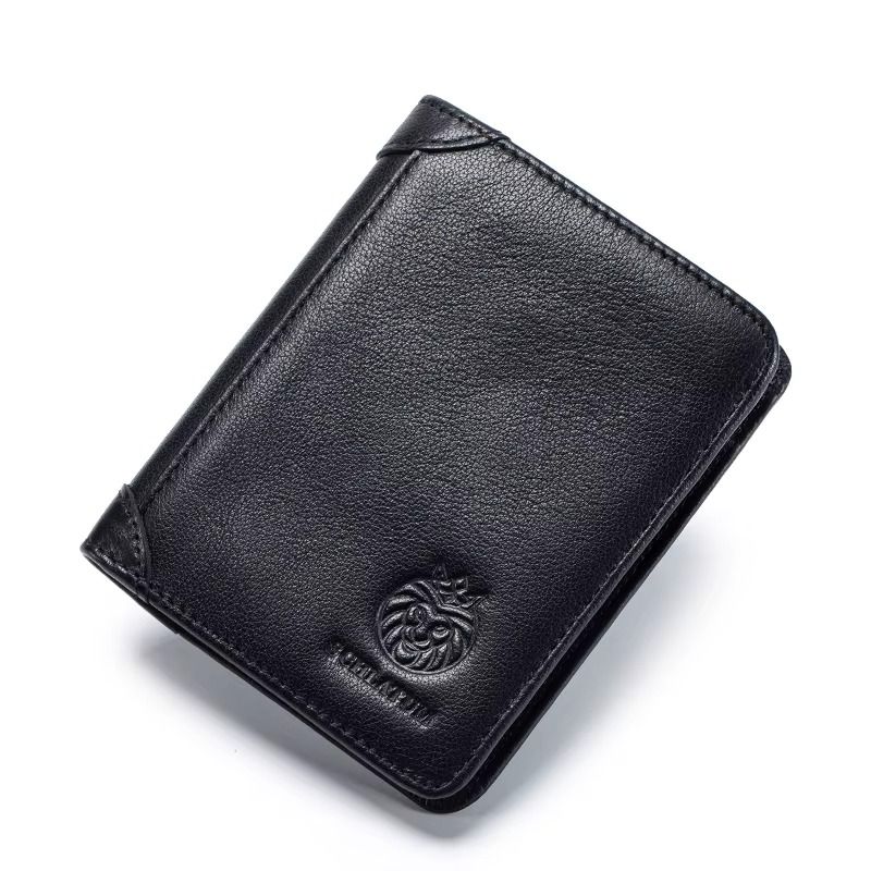 SCHLATUM - Billetera SCHLATUM Slim Bifold Hombre  Cuero Genuino con Bloqueo RFID