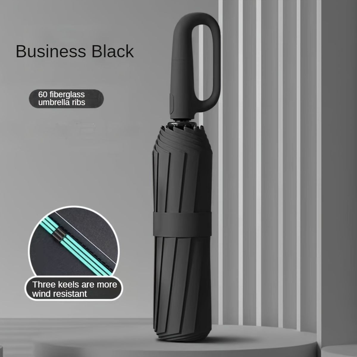 VATYERTY - Portátil para exteriores Paraguas Negro