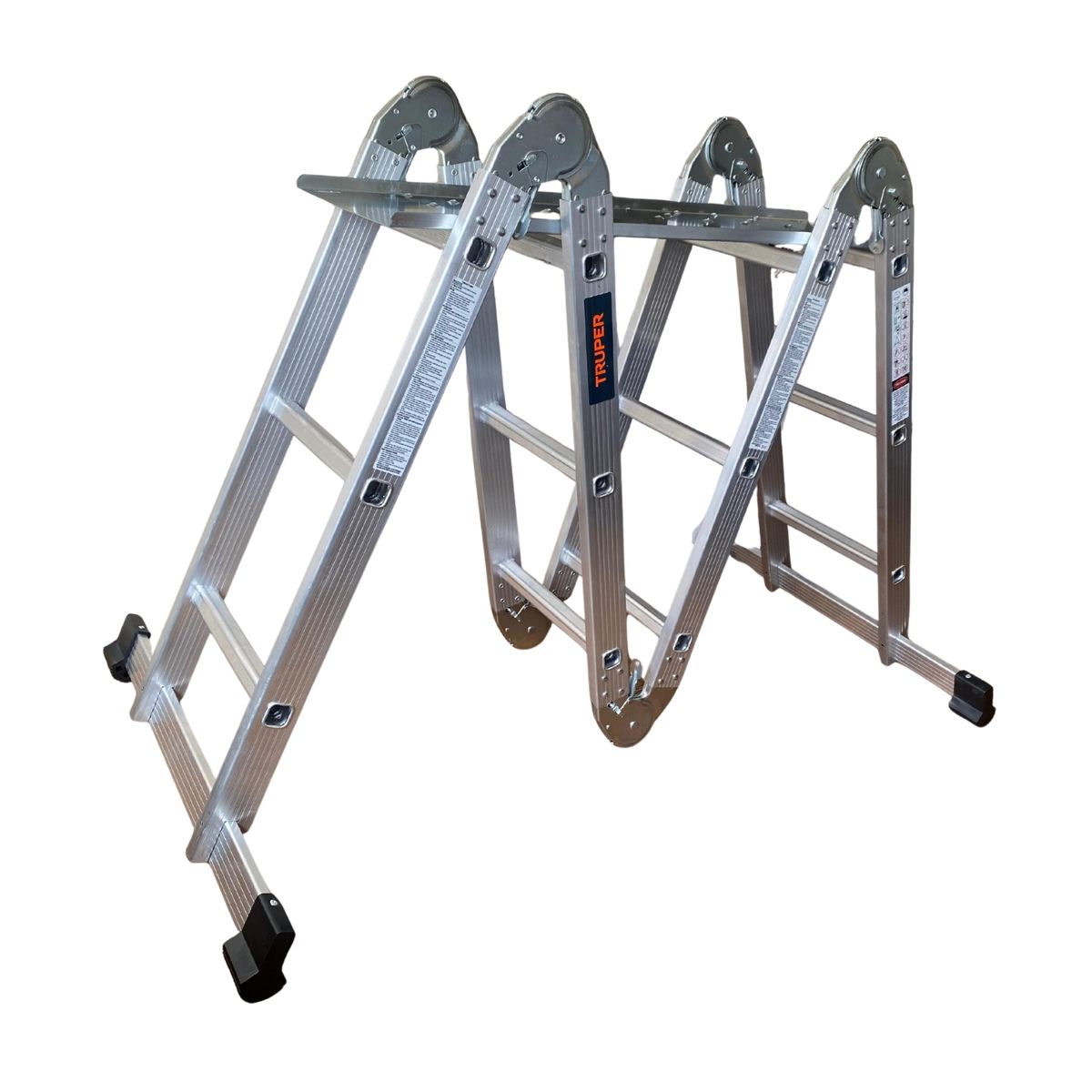 TRUPER - Escalera multiposición 12 peldaños, Tipo I, Truper