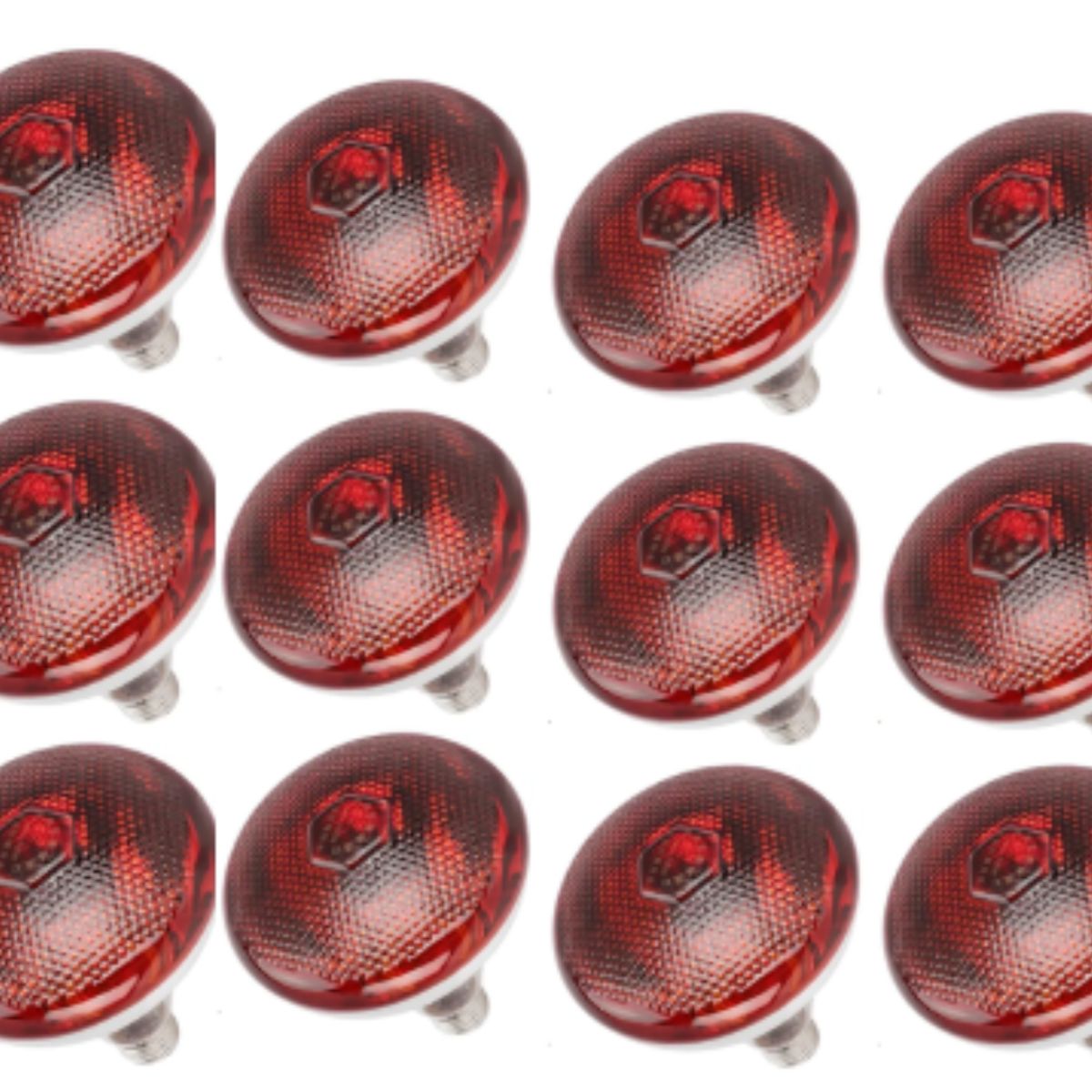 GENERICO - Pack de12 Focos Infrarrojos Calefacción Para Cerdos Perros Pollos 200w