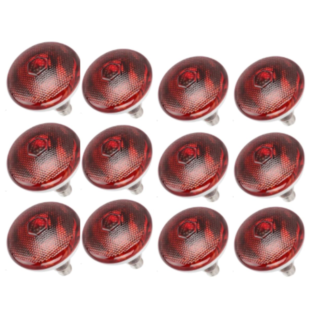 GENERICO - Pack de12 Focos Infrarrojos Calefacción Para Cerdos Perros Pollos 200w