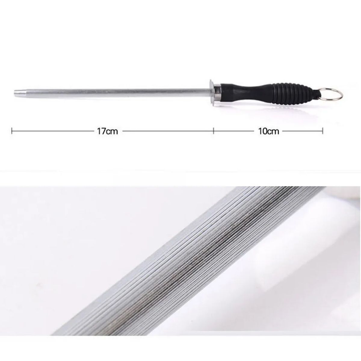 GENERICO - Afilador De Cuchillos Profesional De Acero Al Carbono 28.5 CM
