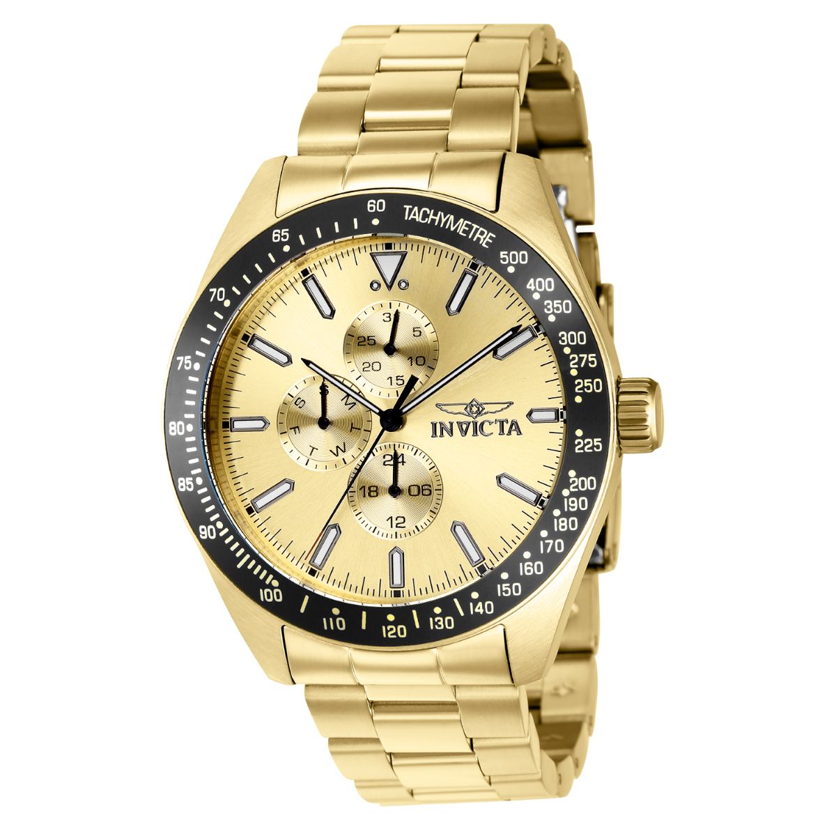 INVICTA - Reloj Invicta Aviator Storm para hombre - 45 mm, dorado (38970)