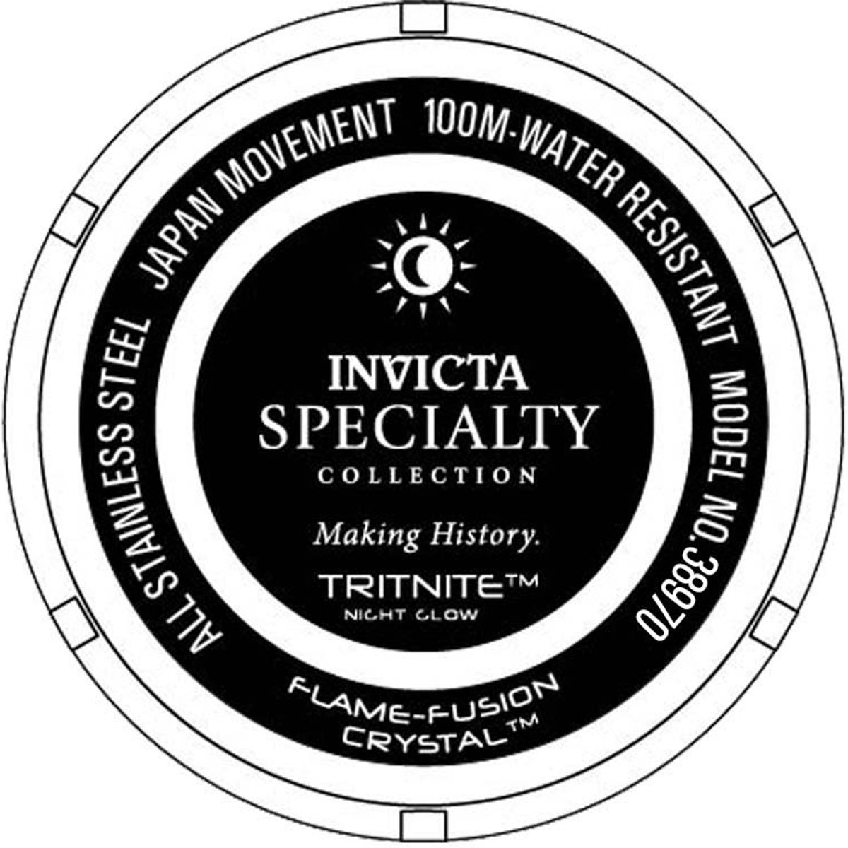 INVICTA - Reloj Invicta Aviator Storm para hombre - 45 mm, dorado (38970)