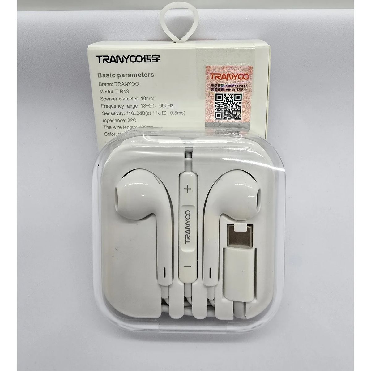 TRANYOO - Audifonos Con Cable TIPO C Tranyoo Blanco