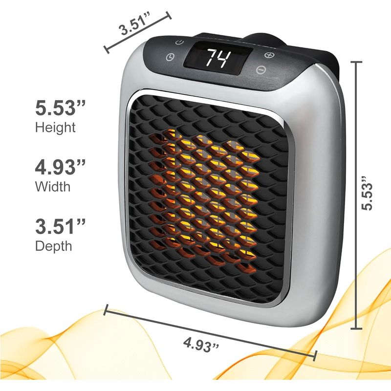 GENERICO - CALENTADOR DE 800 VATIOS CON TOMA DE PARED TURBO