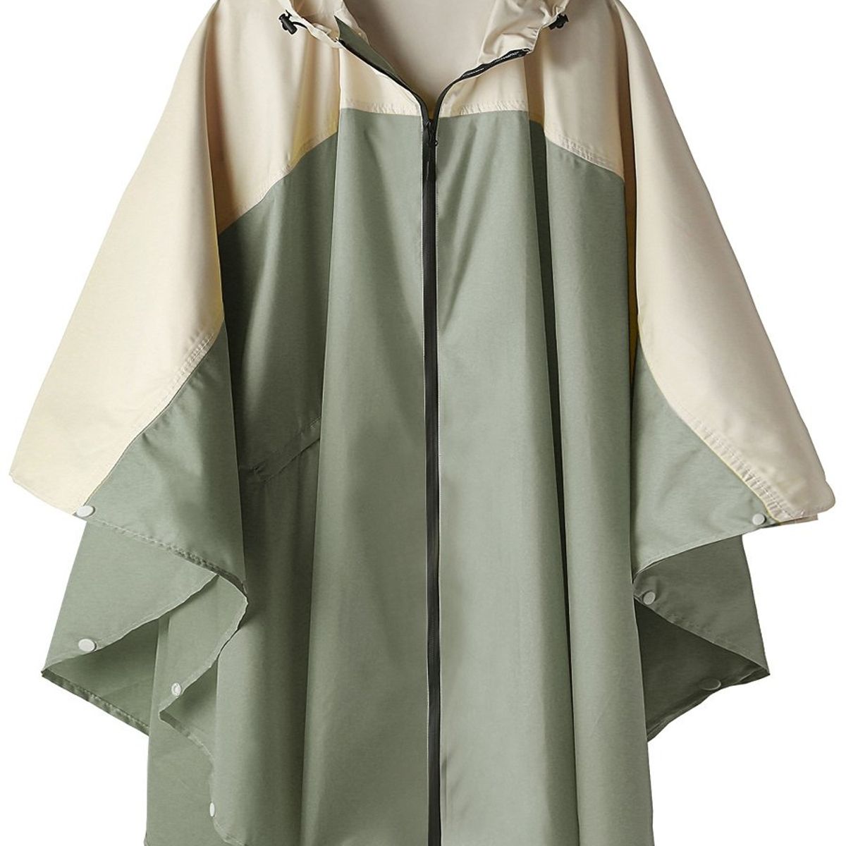 VATYERTY - Poncho de lluvia unisex con capucha impermeable Verde