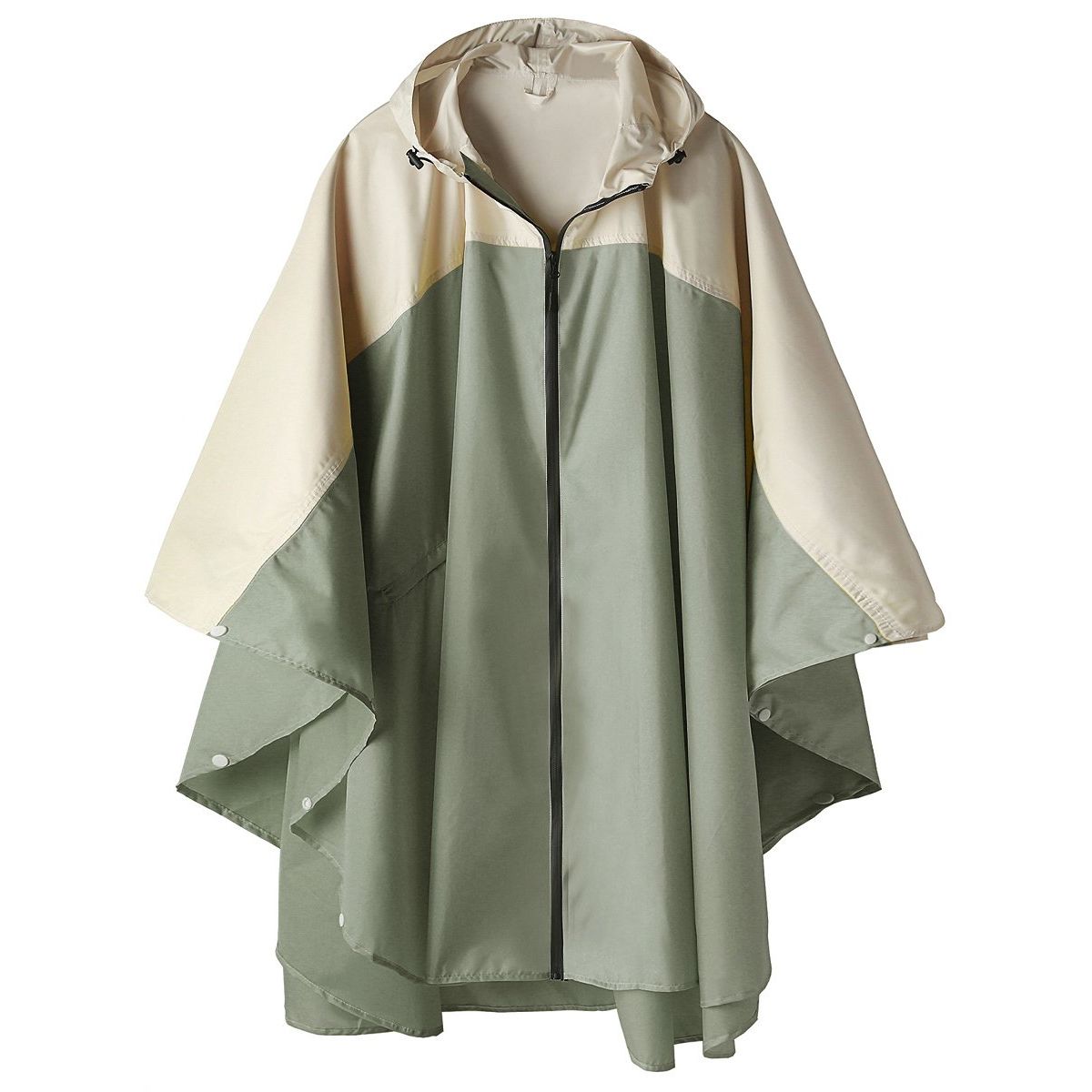 VATYERTY - Poncho de lluvia unisex con capucha impermeable Verde