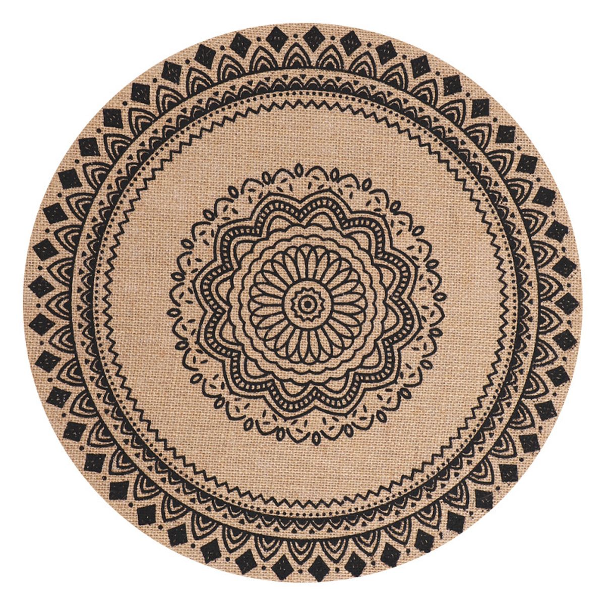 PUREPOWER - Set 6 Manteles Individuales De Mesa Bohemio Redondo-Φ38cm