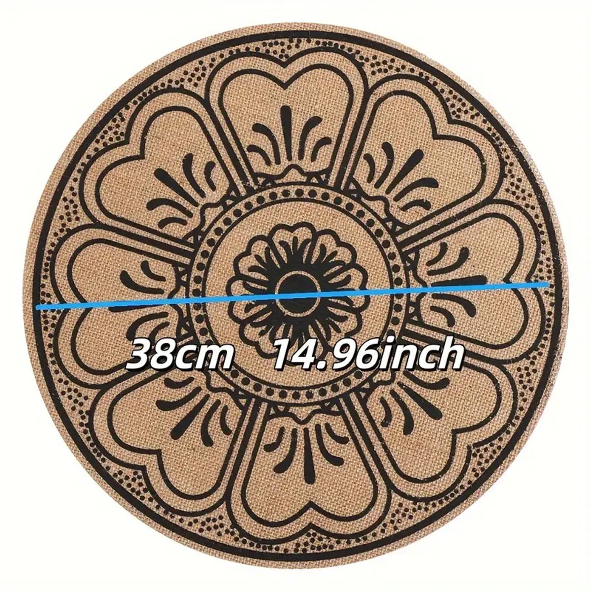 PUREPOWER - Set 6 Manteles Individuales De Mesa Bohemio Redondo-Φ38cm