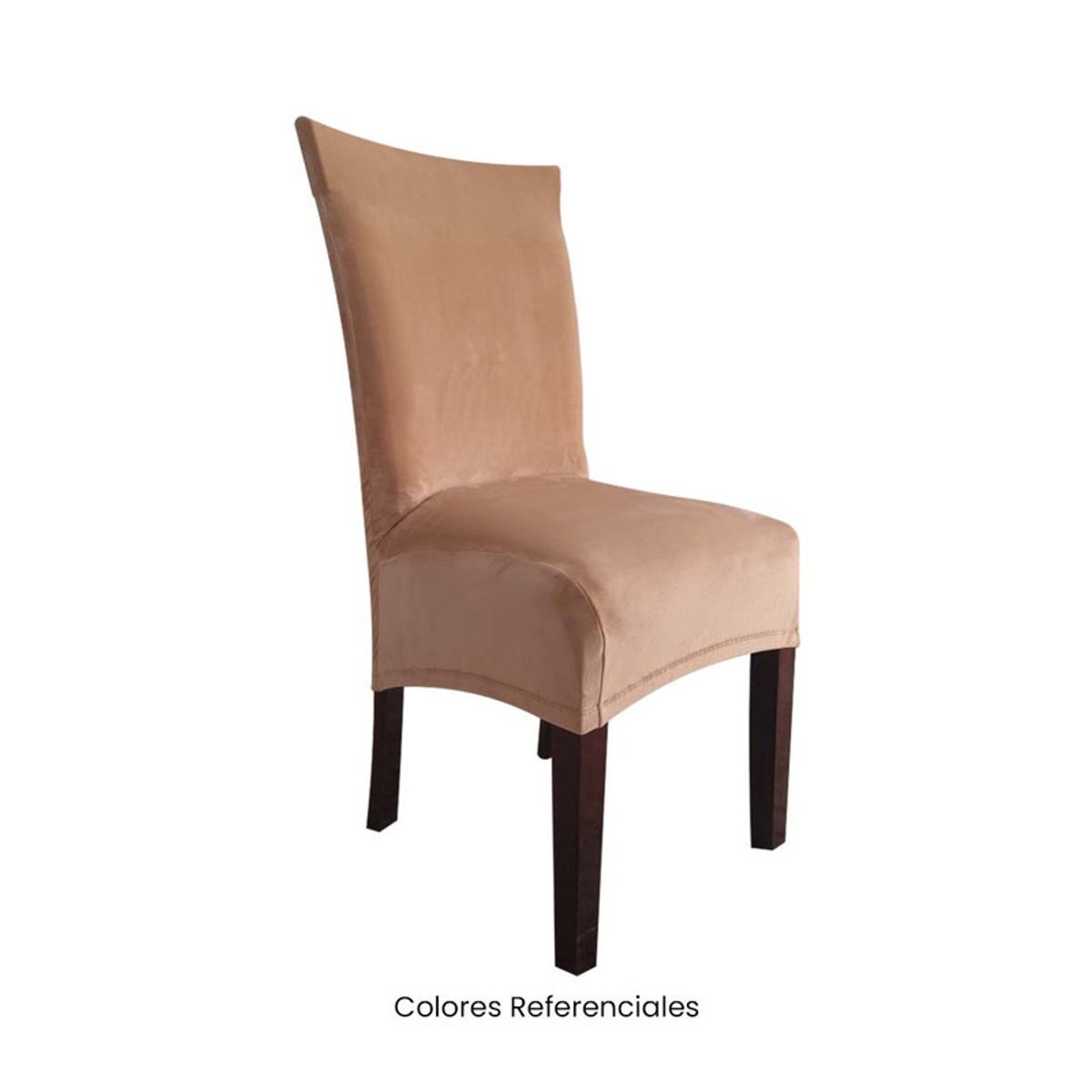 VIURE - 8 Fundas Nacionales de Terciopelo para Silla Recta - Beige