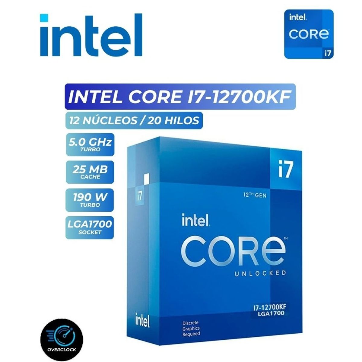 INTEL - Computadora PC Gamer Core i7 12700KF RAM 32GB SSD 1TB GRAFICA RTX 5060TI 8GB