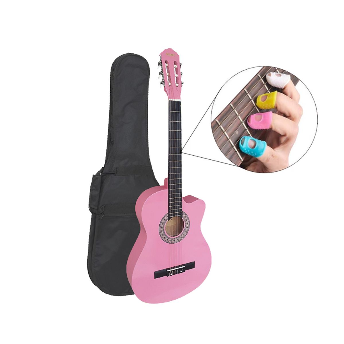 VOZZEX - VOZZEX GUITARRA ACUSTICA NYLON ROSADA